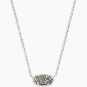 Kendra Scott Elisa Pendant Necklace in in Platinum Drusy